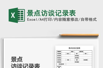 2025景点访谈记录表免费下载