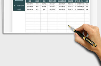 2025广告运营收入统计表免费下载