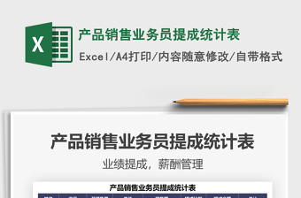2025产品销售业务员提成统计表免费下载