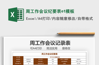 2025周工作会议纪要表et模板免费下载