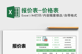 2025报价表-价格表免费下载