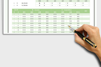2025财务收支记账明细表免费下载