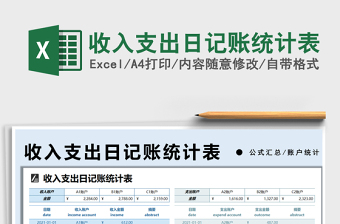 2025收入支出日记账统计表免费下载