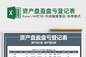 2025资产盘盈盘亏登记表免费下载