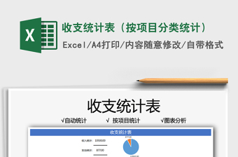2025收支统计表（按项目分类统计）免费下载