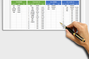 2025收支统计表（按项目分类统计）免费下载