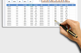 2025财务收入支出日记账-财务分析表免费下载
