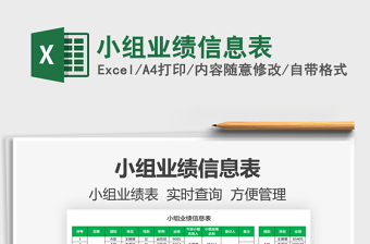 2025小组业绩信息表免费下载