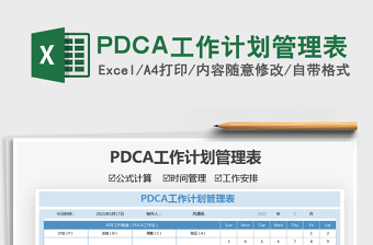 PDCA工作计划管理表
