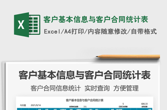 2025客户基本信息与客户合同统计表免费下载