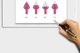 2025EXCEL创意柱形图（人形占比）免费下载