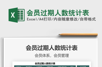 2025会员过期人数统计表免费下载