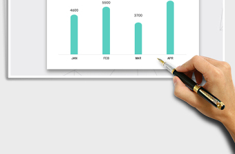 2025创意EXCEL柱形图( 淡雅圆角）免费下载