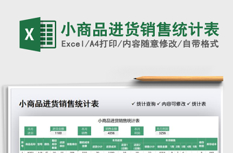 2025小商品进货销售统计表免费下载