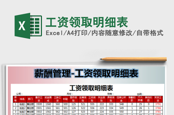 2025工资领取明细表免费下载