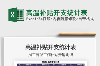 2025高温补贴开支统计表免费下载