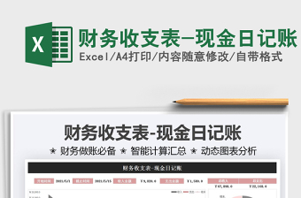 2025财务收支表-现金日记账免费下载