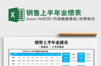 2025销售上半年业绩表免费下载