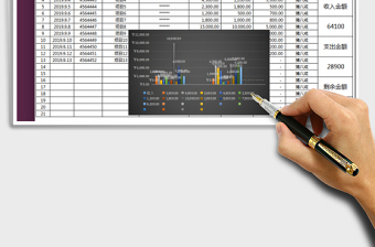 2025现金日记账-自动收支表(图标统计)免费下载