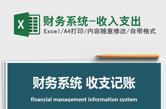 2024财务系统-收入支出exce表格