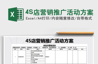 20254S店营销推广活动方案免费下载