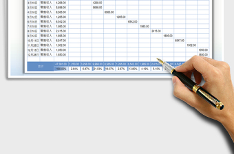 2025销售收入统计-自动免费下载