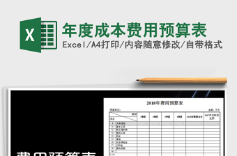 2025年度成本费用预算表免费下载