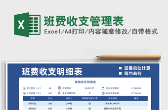 2025班费收支管理表免费下载