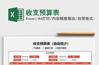 2025收支预算表免费下载