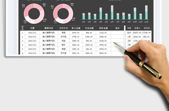 2025收支明细表-动态图表分析免费下载