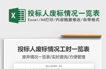 2025投标人废标情况一览表免费下载