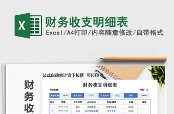 2025财务收支明细表免费下载