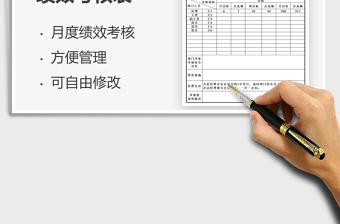 2025部门月度绩效考核表免费下载