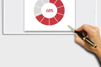 2025EXCEL创意圆环图(分割占比）免费下载