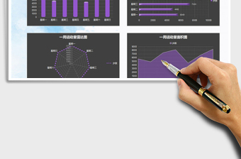 2025一周运动量统计对比图表模板免费下载