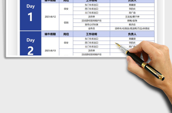 2025端午促销分工安排表免费下载