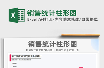 2025销售统计柱形图免费下载