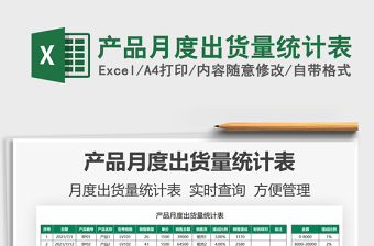 2025产品月度出货量统计表免费下载