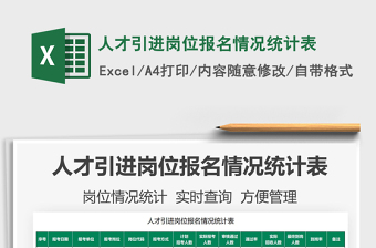 2025人才引进岗位报名情况统计表免费下载