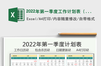 2025年第一季度工作计划表（含农历）免费下载