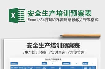 2025安全生产培训预案表免费下载