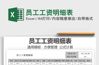 2025员工工资明细表免费下载