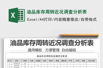 2025油品库存周转近况调查分析表免费下载