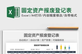 2025固定资产报废登记表免费下载