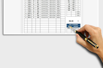 2025参会信息统计表免费下载