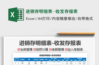 2025进销存明细表-收发存报表免费下载