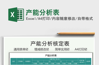 2025产能分析表免费下载