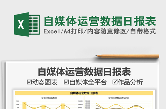 2024自媒体运营数据日报表exce表格