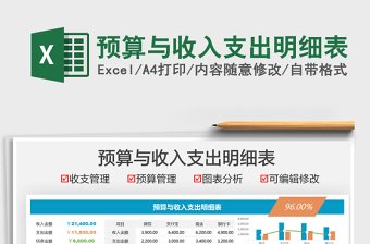 2025预算与收入支出明细表免费下载