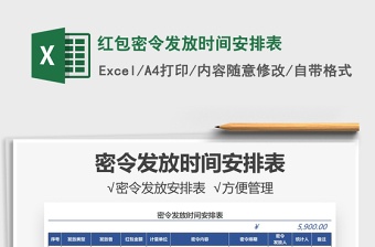 2025红包密令发放时间安排表免费下载